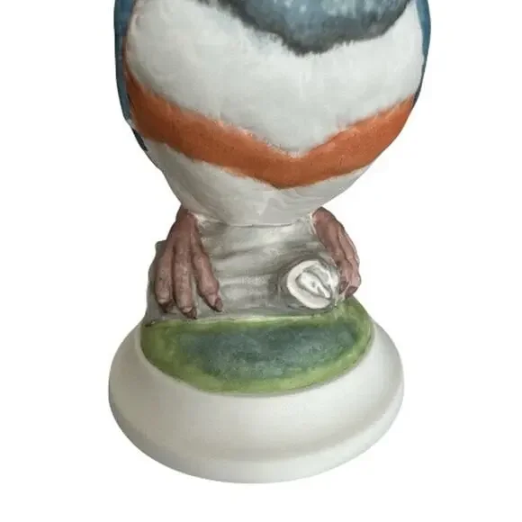 Boehm Fledgling Kingfisher Vintage Bisque Porcelain Bird Figurine